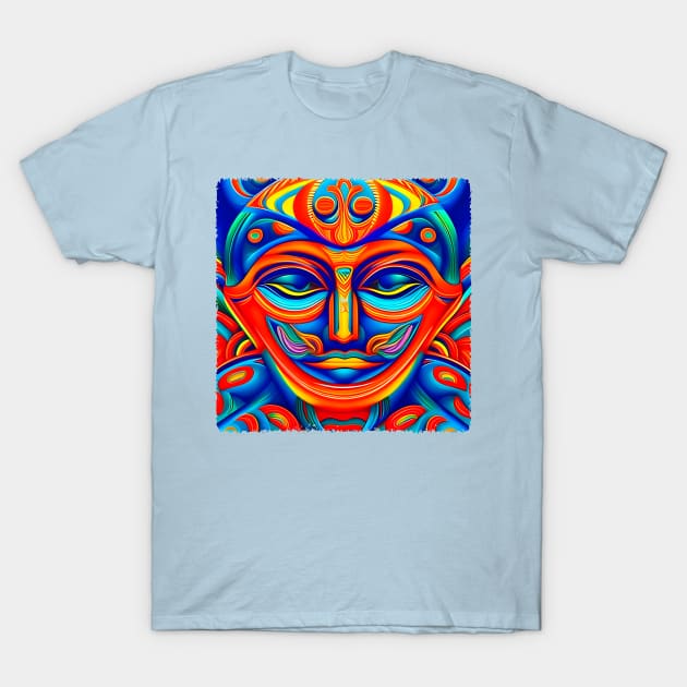 New World Gods (4) - Mesoamerican Inspired Psychedelic Art T-Shirt by TheThirdEye